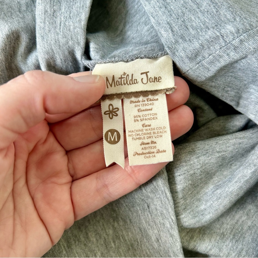 💸 5/20 Matilda Jane Heather Gray Stretch Flare Leg Yoga Pants - Picture 3 of 8